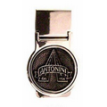 Silver Plated Money Clip w/ Die Cast Zinc Medallion